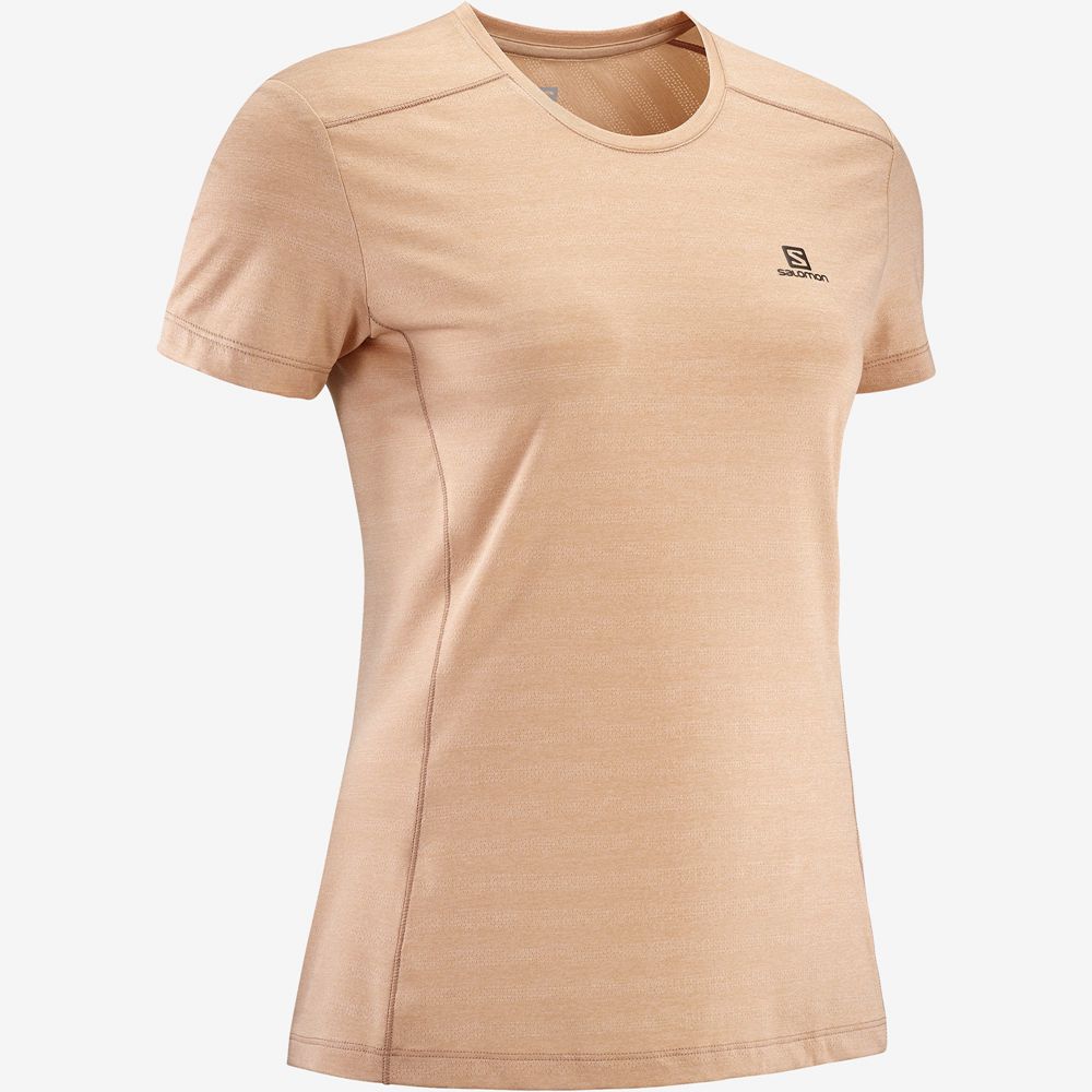Salomon T-Shirts Dame Khaki - XA W (WJKTR-0532)